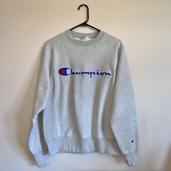 GRAY REVERSE WEAVE CREW NECK SWEATER - Picture 2 of 10